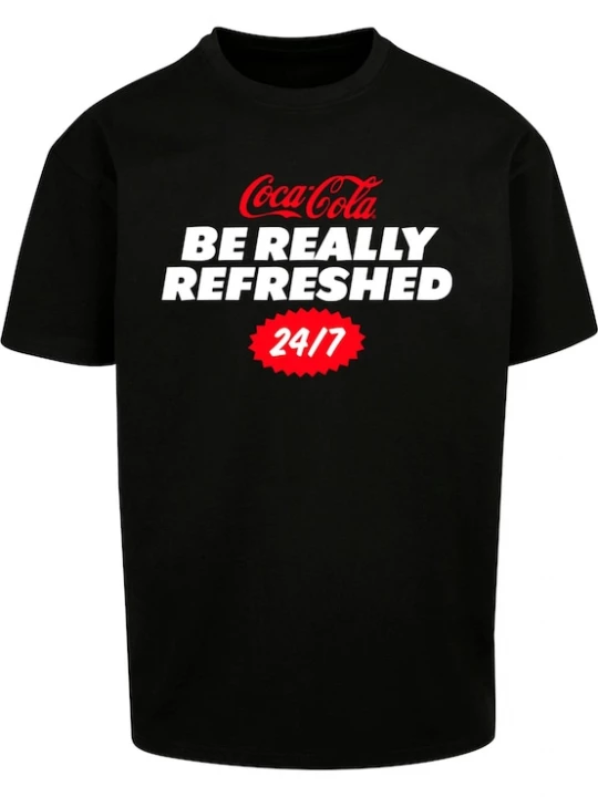 Foto van product Merchcode Shirt 'Coca Cola Refreshed' rood / zwart / wit
