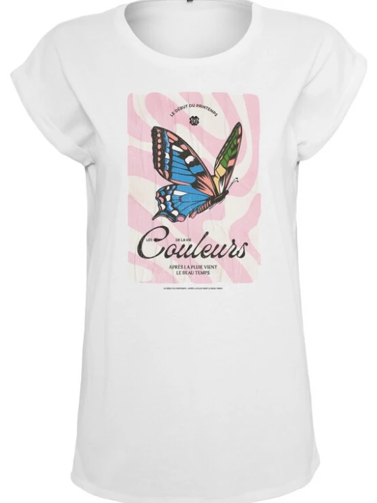 Foto van product Merchcode Shirt 'Couleurs' blauw / groen / rosa / wit