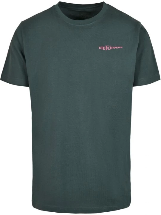 Foto van product Merchcode Shirt 'Die Flippers - Wir Sagen Danke Schön' azuur / donkergroen / pink