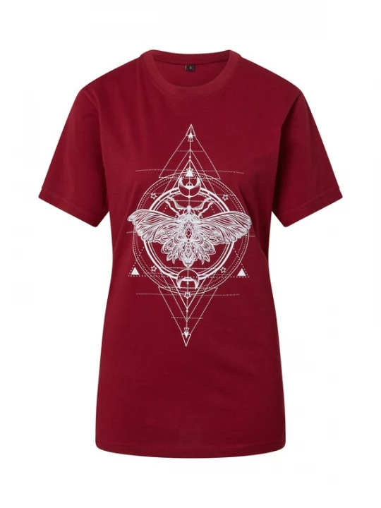 Foto van product Merchcode Shirt donkerrood / wit