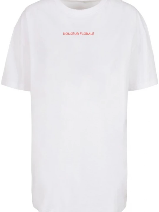 Foto van product Merchcode Shirt 'Douceur Florale' lichtoranje / rosa / rood / wit