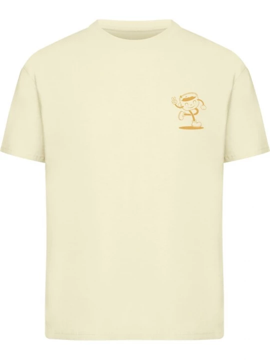 Foto van product Merchcode Shirt 'Espresso' lichtgeel / oranje