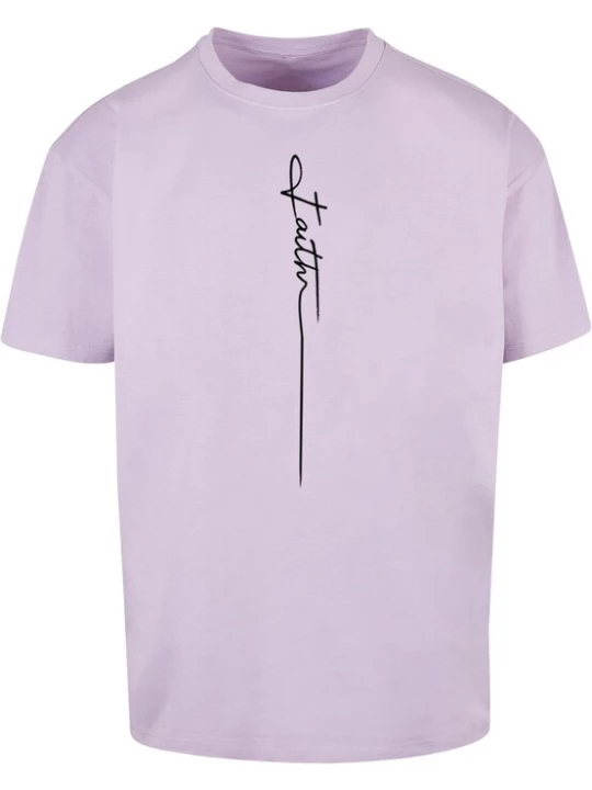Foto van product Merchcode Shirt 'Faith' lila / zwart