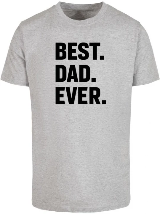 Foto van product Merchcode Shirt 'Fathers Day - Best Dad Ever' grijs / zwart