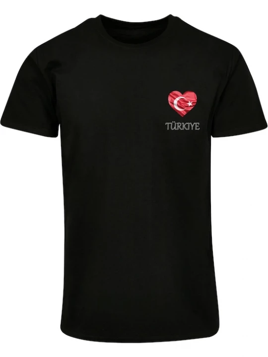 Foto van product Merchcode Shirt 'Football - Turkey' rood / zwart / wit