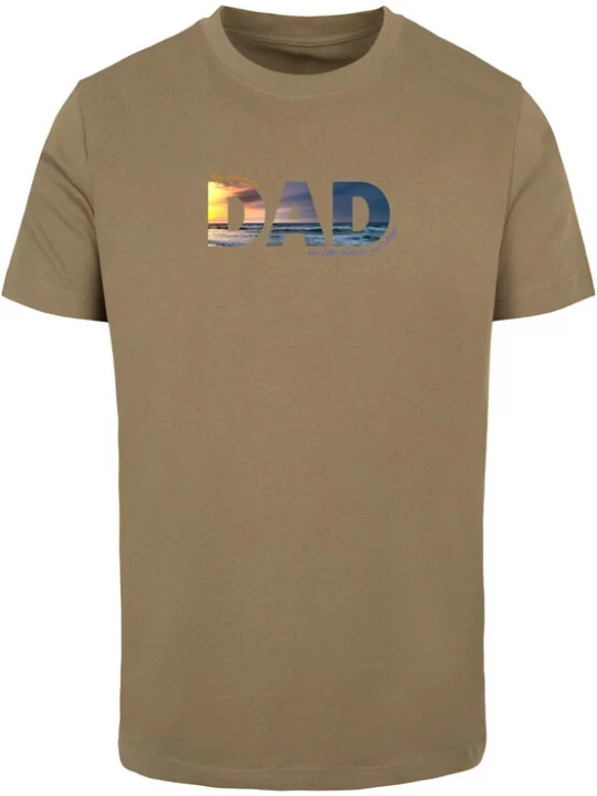 Foto van product Merchcode Shirt 'For The Best Dad' geel / olijfgroen / petrol / rosa