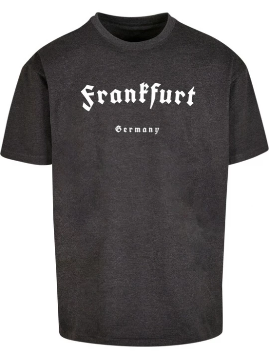 Foto van product Merchcode Shirt 'Frankfurt' donkergrijs / wit