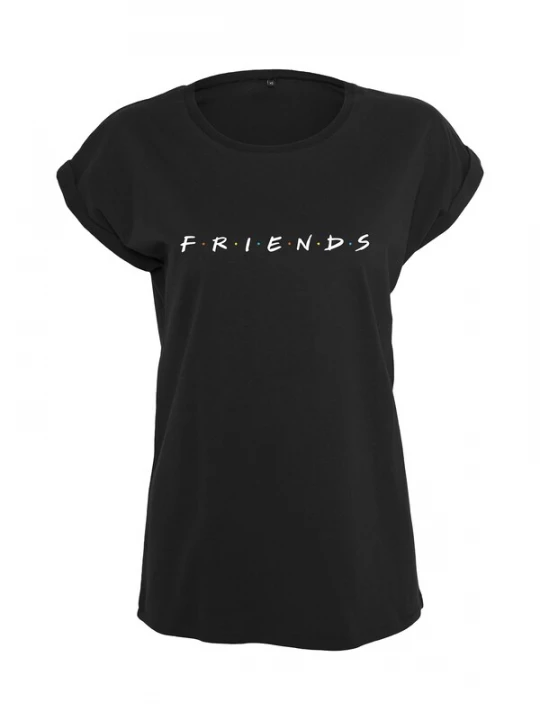 Foto van product Merchcode Shirt 'Friends' zwart / wit