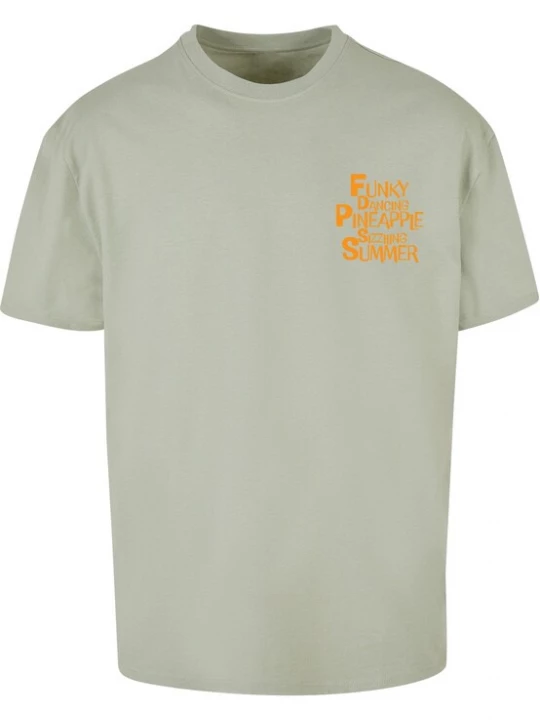 Foto van product Merchcode Shirt 'Funky Pineapple' groen / oranje