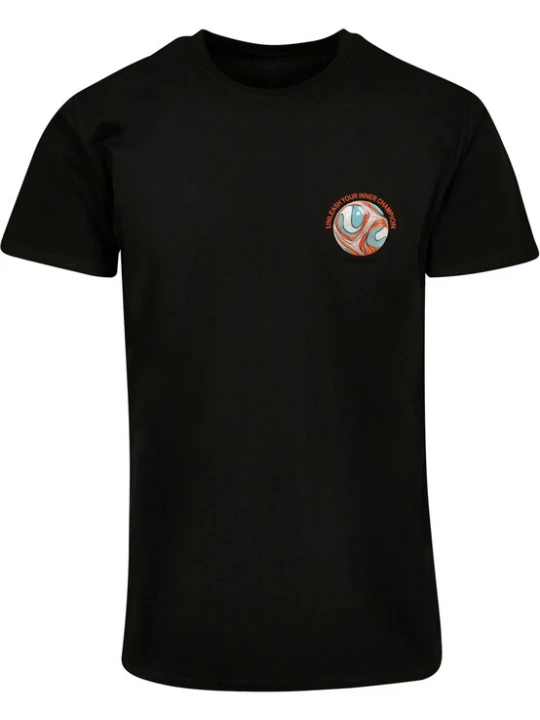 Foto van product Merchcode Shirt 'Game Time Grit' turquoise / donkeroranje / zwart / wit