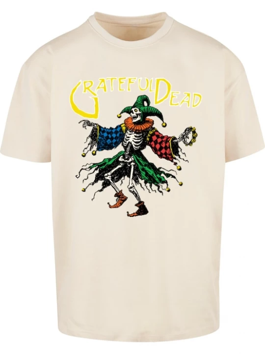 Foto van product Merchcode Shirt 'Grateful Dead Joker' sand / geel / rood / zwart