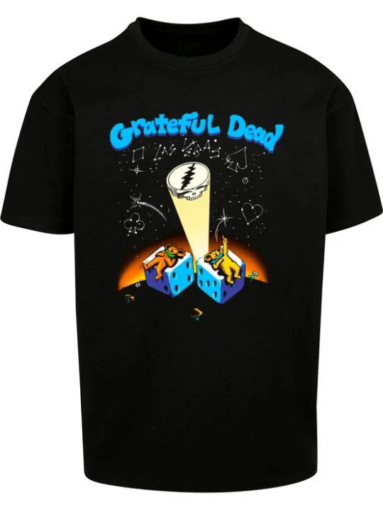 Foto van product Merchcode Shirt 'Grateful Dead Spot' neonblauw / lichtgeel / oranje / zwart