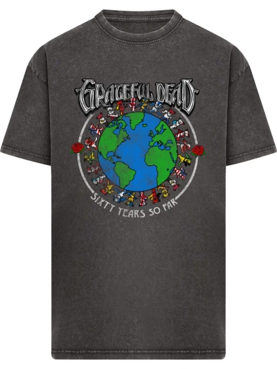 Foto van product Merchcode Shirt 'Gratefull Dead Sixty Years' gemengde kleuren / zwart