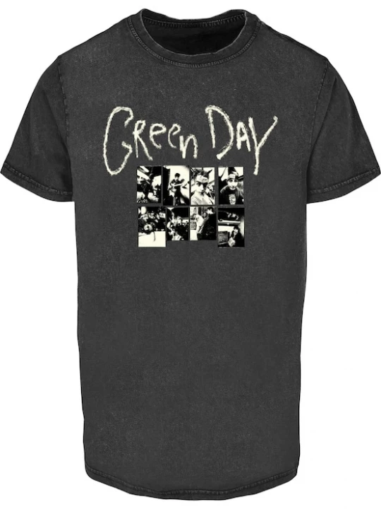 Foto van product Merchcode Shirt 'Green Day Collage' zwart / wit