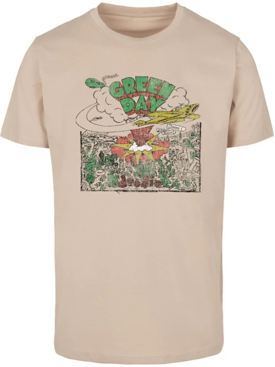 Foto van product Merchcode Shirt 'Green Day Dookie Cover' sand / geel / groen / rood