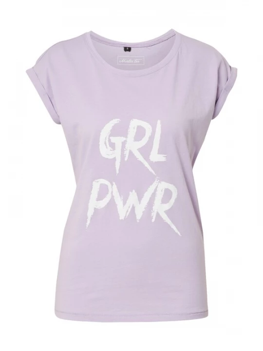 Foto van product Merchcode Shirt 'Grl Pwr' lila / wit