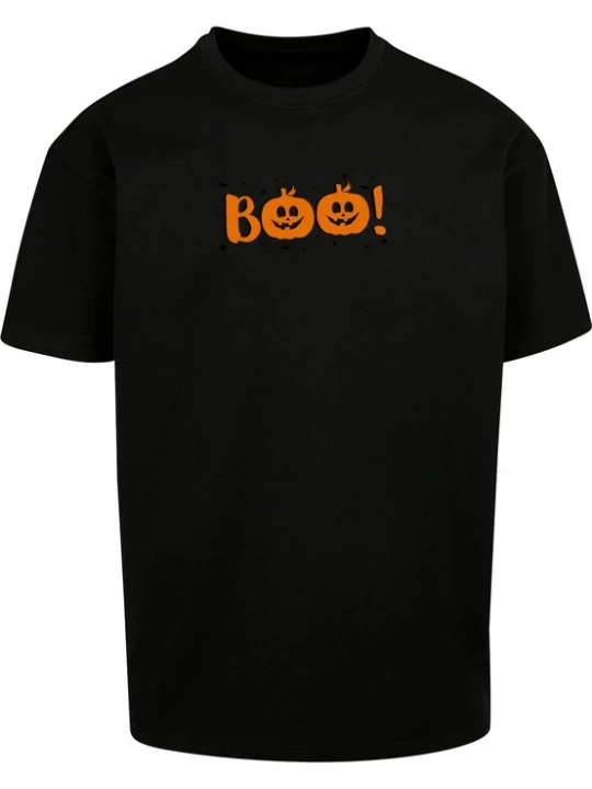 Foto van product Merchcode Shirt 'Halloween - Boo Pumpkin' cognac / zwart