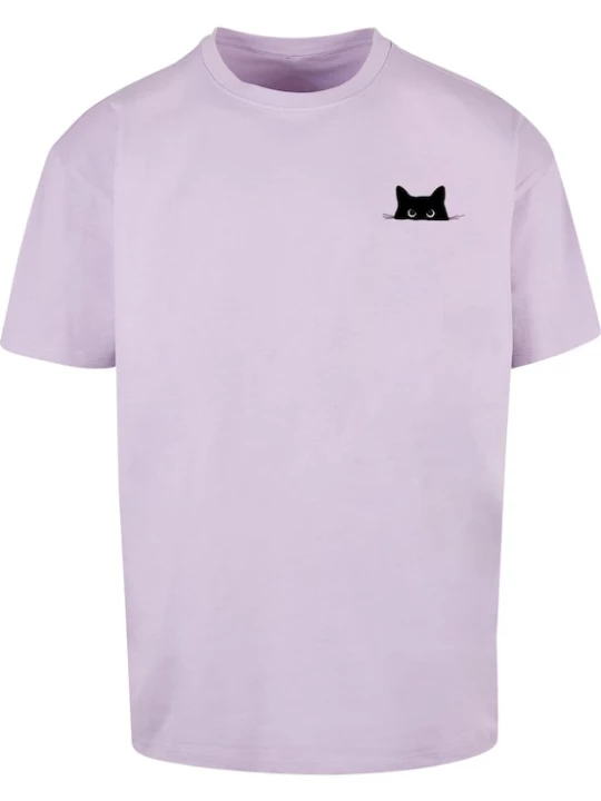 Foto van product Merchcode Shirt 'Halloween - Cat' sering / zwart