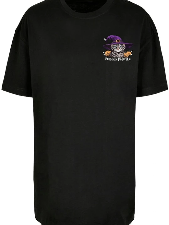 Foto van product Merchcode Shirt 'Halloween - Pumpkin Prowler' grijs / lichtlila / oranje / zwart
