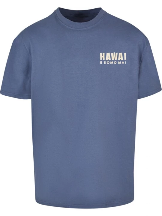 Foto van product Merchcode Shirt 'Hawai' lichtbeige / saffier