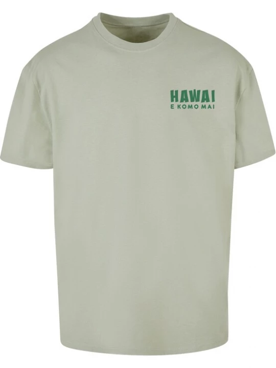 Foto van product Merchcode Shirt 'Hawai' lichtgrijs / groen
