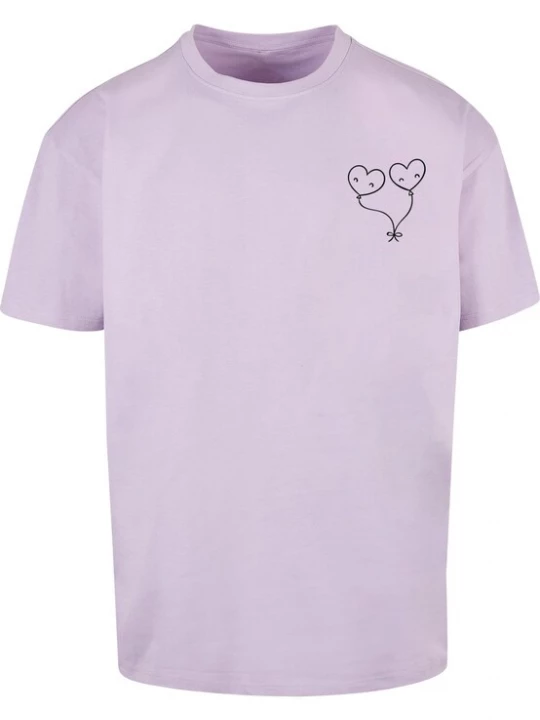 Foto van product Merchcode Shirt 'Hugs & Love - Love Ballon' sering / zwart