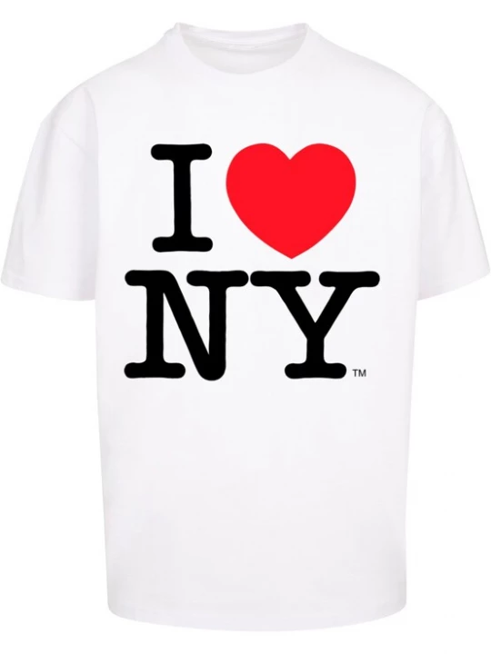 Foto van product Merchcode Shirt 'I Love NY' rood / zwart / wit