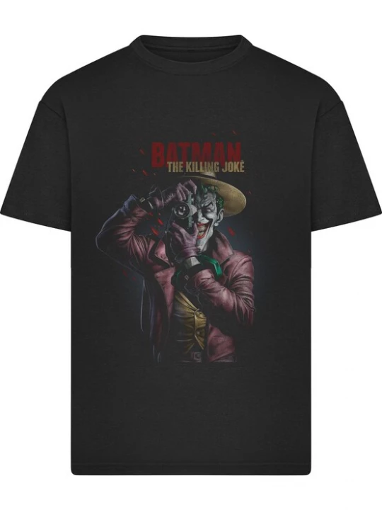 Foto van product Merchcode Shirt 'Joker The Killing Joke' curry / bourgogne / robijnrood / zwart