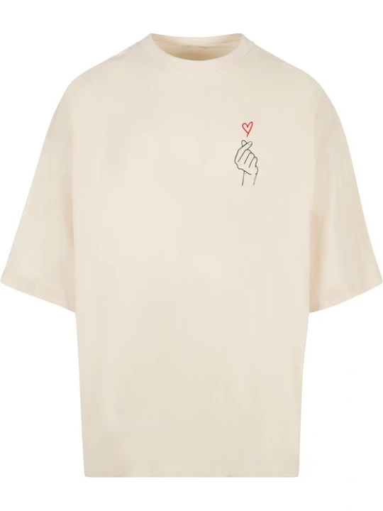Foto van product Merchcode Shirt 'K Heart' rood / zwart / wolwit