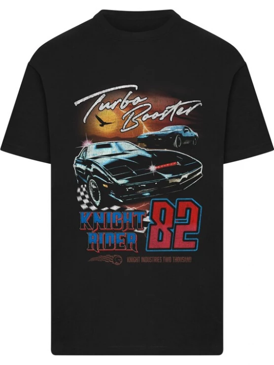 Foto van product Merchcode Shirt 'Knight Rider' blauw / rood / zwart / wit
