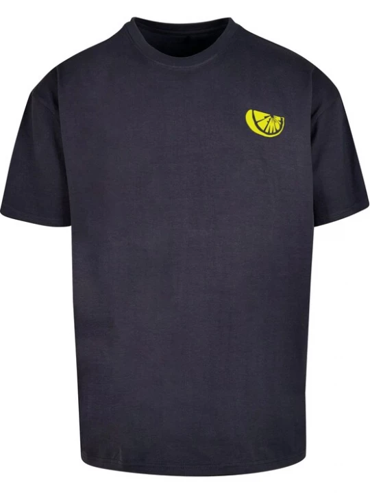 Foto van product Merchcode Shirt 'Lemon' nachtblauw / citroengeel