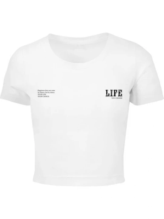 Foto van product Merchcode Shirt 'Life' zwart / wit