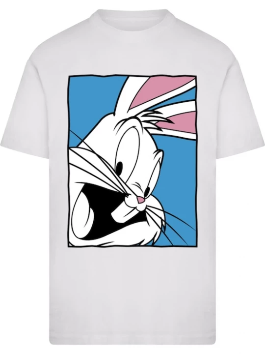 Foto van product Merchcode Shirt 'Looney Tunes Bugs Bunny Funny Face 2.0' blauw / pink / wit / offwhite