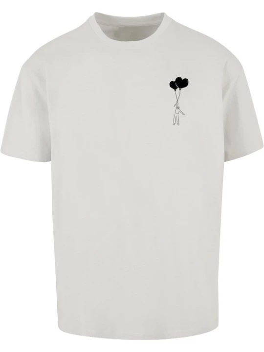 Foto van product Merchcode Shirt 'Love In The Air' lichtgrijs / zwart