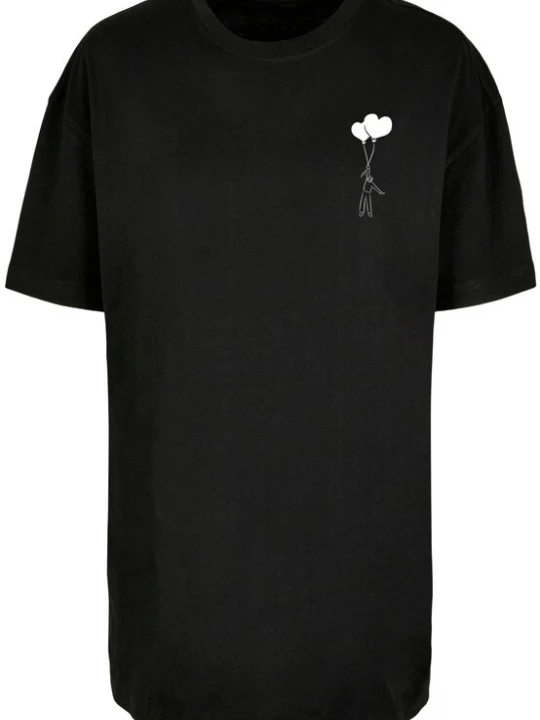 Foto van product Merchcode Shirt 'Love In The Air' zwart / wit
