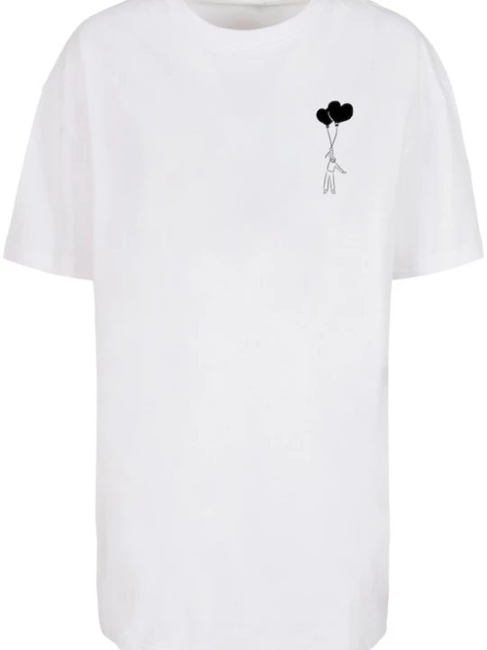 Foto van product Merchcode Shirt 'Love In The Air' zwart / wit