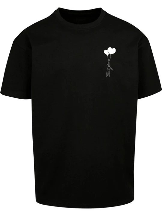 Foto van product Merchcode Shirt 'Love In The Air' zwart / wit