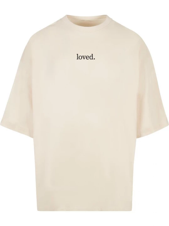 Foto van product Merchcode Shirt 'Love' sand / zwart / wolwit