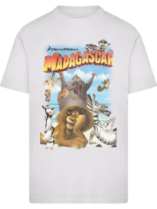 Foto van product Merchcode Shirt 'Madagaskar' gemengde kleuren / wit