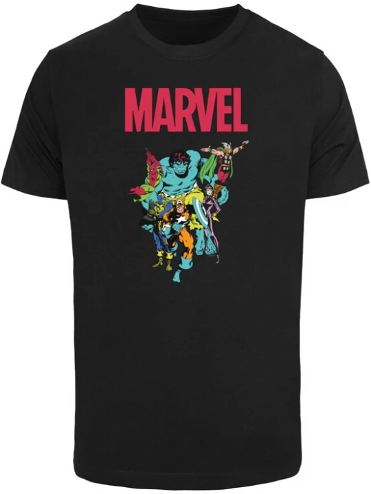 Foto van product Merchcode Shirt 'Marvel Universe Avengers Pop Group' turquoise / groen / rood / zwart