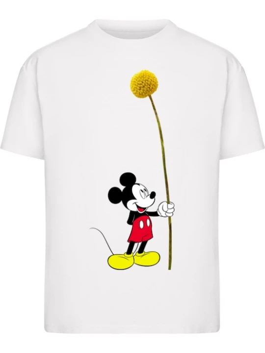 Foto van product Merchcode Shirt 'Mickey Flower Tee' gemengde kleuren / wit