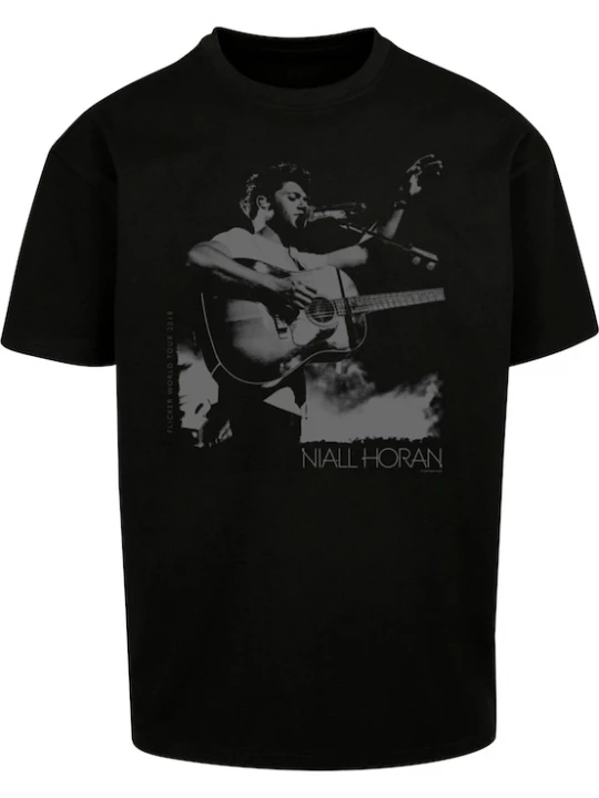 Foto van product Merchcode Shirt 'Niall Horan' grijs / zwart