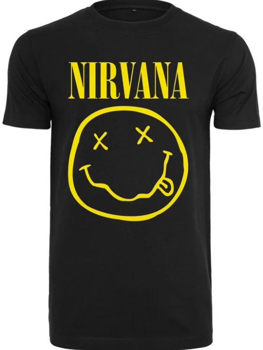 Foto van product Merchcode Shirt 'Nirvana' geel / zwart