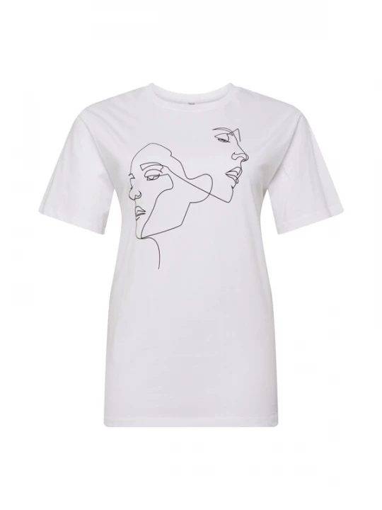 Foto van product Merchcode Shirt 'One Line' zwart / wit