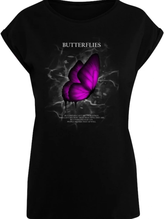 Foto van product Merchcode Shirt rookgrijs / lila / zwart / wit
