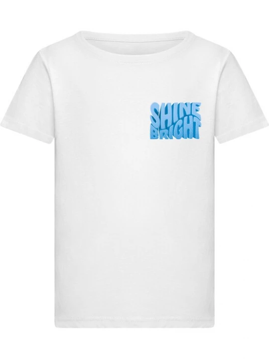 Foto van product Merchcode Shirt 'Shine Bright' azuur / wit