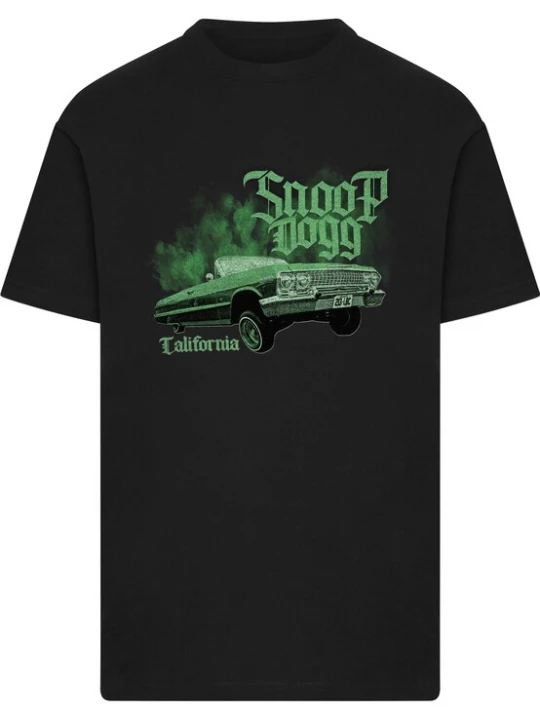 Foto van product Merchcode Shirt 'Snoop Dogg Lowrider' groen / zwart