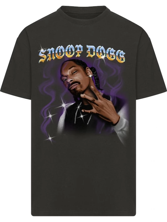 Foto van product Merchcode Shirt 'Snoop Dogg Paintbrush' blauw / geel / lila / zwart