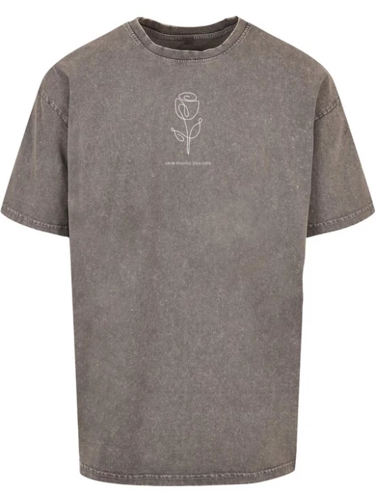 Foto van product Merchcode Shirt 'Spring - Tulip Flower' grijs / wit