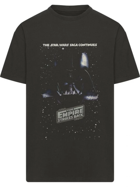 Foto van product Merchcode Shirt 'Star Wars Episode V' blauw / lichtgrijs / zwart